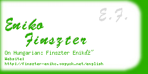 eniko finszter business card